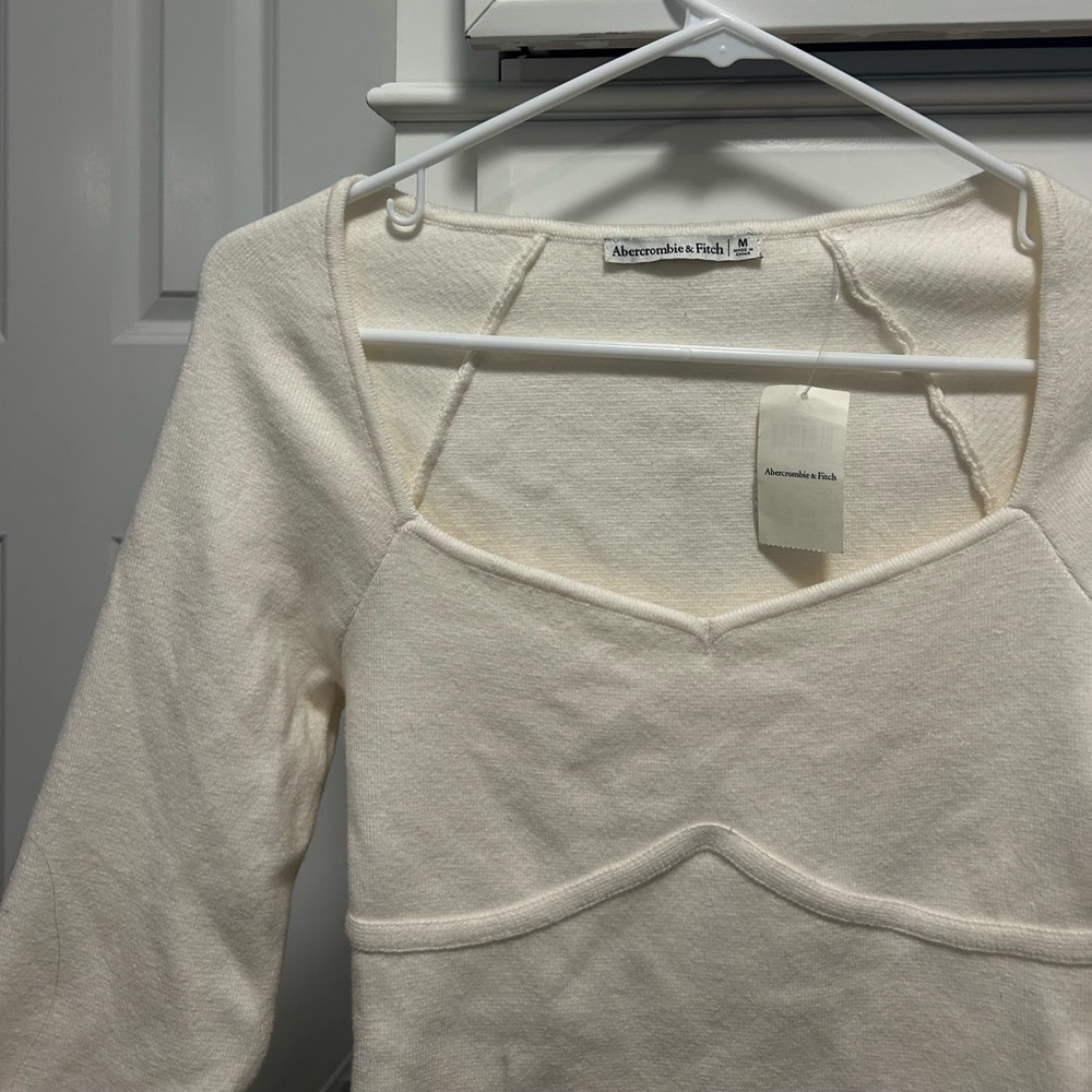 Abercrombie & Fitch Off-White Knit Top